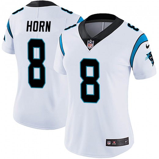 Women's Carolina Panthers #8 Jaycee Horn White Vapor Untouchable Limited Stitched NFL Jersey(Run Small) Women's Carolina Panthers #8 Jaycee Horn White Vapor Untouchable Limited Stitched NFL Jersey(Run Small)