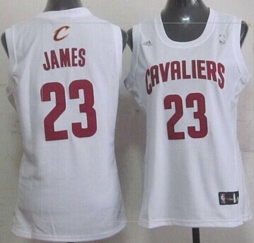 Women's Cavaliers #23 LeBron James White Fashion Stitched NBA Jersey