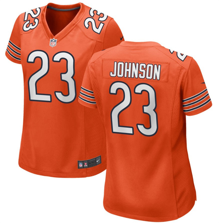 Women's Chicago Bears #23 Roschon Johnson Orange Stitched Game Jersey(Run Small) Women's Chicago Bears #23 Roschon Johnson Orange Stitched Game Jersey(Run Small)