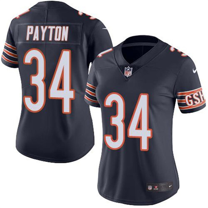 Women's Chicago Bears #34 Walter Payton Navy Vapor Untouchable Limited Stitched Jersey(Run Small) Women's Chicago Bears #34 Walter Payton Navy Vapor Untouchable Limited Stitched Jersey(Run Small)