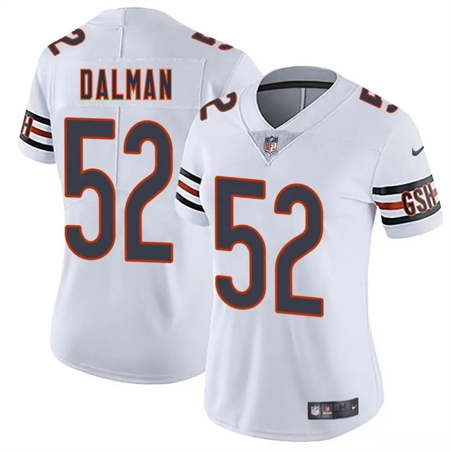Women's Chicago Bears #52 Drew Dalman White 2025 Vapor Stitched Jersey(Run Small) Women's Chicago Bears #52 Drew Dalman White 2025 Vapor Stitched Jersey(Run Small)