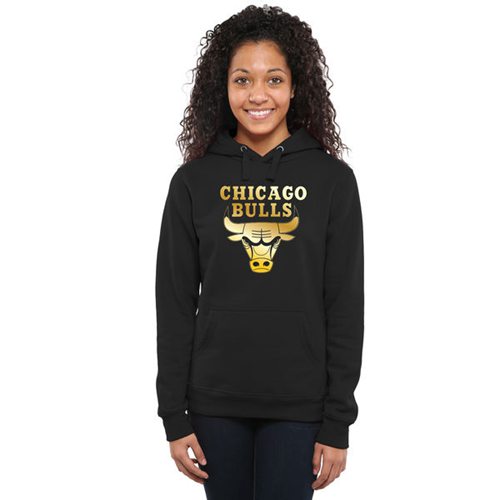 Women's Chicago Bulls Gold Collection Pullover Hoodie Black Women's Chicago Bulls Gold Collection Pullover Hoodie Black