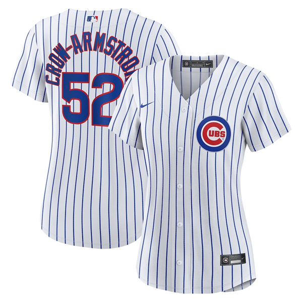 Women's Chicago Cubs #52 Pete Crow-Armstrong White Stitched Baseball Jersey(Run Small) Women's Chicago Cubs #52 Pete Crow-Armstrong White Stitched Baseball Jersey(Run Small)