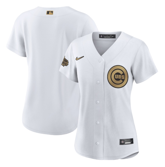 Women's Chicago Cubs Blank 2022 All-Star White Stitched Baseball Jersey(Run Small) Women's Chicago Cubs Blank 2022 All-Star White Stitched Baseball Jersey(Run Small)