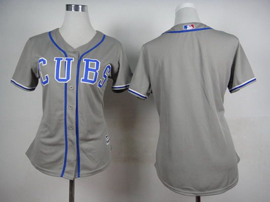 Women's Chicago Cubs Customized Gray Jersey Women's Chicago Cubs Customized Gray Jersey