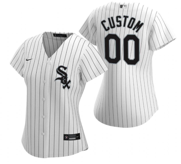 Women's Chicago White Sox Active Player Custom White Stitched Jersey(Run Small) Women's Chicago White Sox Active Player Custom White Stitched Jersey(Run Small)