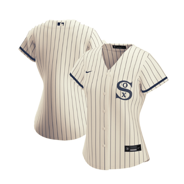 Women's Chicago White Sox Blank 2021 Cream Navy Name&Number Field Of Dreams Cool Base Stitched Jersey(Run Small) Women's Chicago White Sox Blank 2021 Cream Navy Name&Number Field Of Dreams Cool Base Stitched Jersey(Run Small)