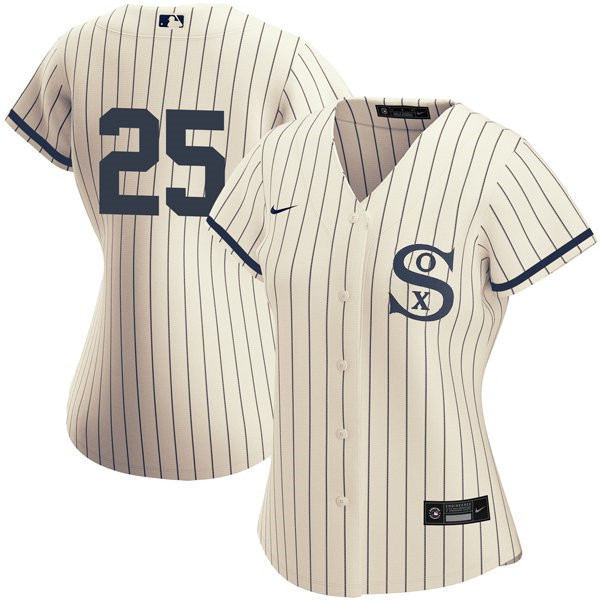Women's Chicago White Sox Field of Dreams #25 Andrew Vaughn Cream Jersey Women's Chicago White Sox Field of Dreams #25 Andrew Vaughn Cream Jersey