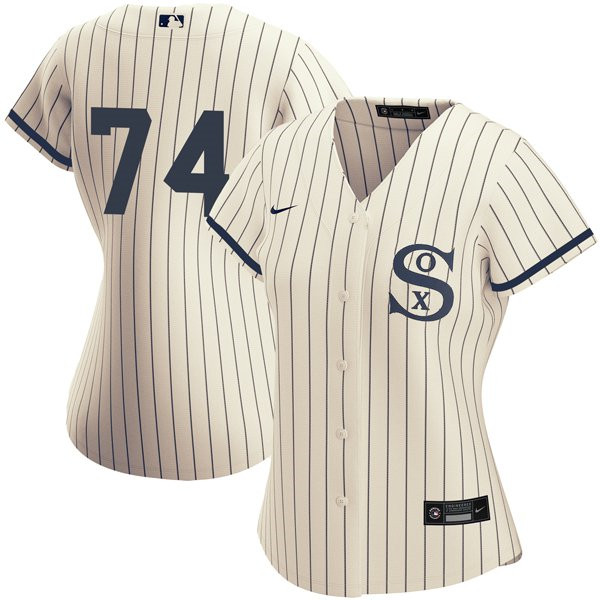 Women's Chicago White Sox Field of Dreams #74 Eloy Jimenez Cream Jersey Women's Chicago White Sox Field of Dreams #74 Eloy Jimenez Cream Jersey