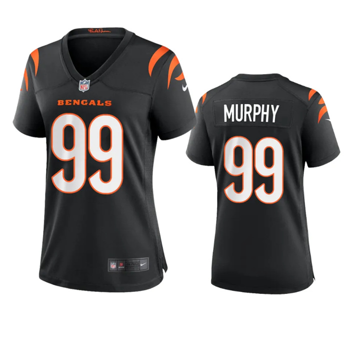 Women's Cincinnati Bengals #99 Myles Murphy Black Stitched Game Jersey(Run Small) Women's Cincinnati Bengals #99 Myles Murphy Black Stitched Game Jersey(Run Small)