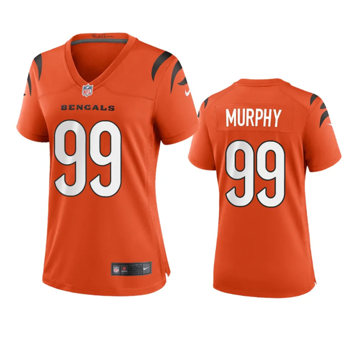 Women's Cincinnati Bengals #99 Myles Murphy Orange Stitched Game Jersey(Run Small) Women's Cincinnati Bengals #99 Myles Murphy Orange Stitched Game Jersey(Run Small)