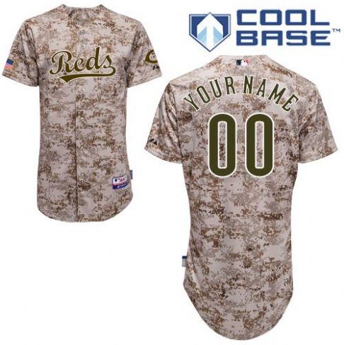 Women's Cincinnati Reds Alternate Camo Customized Jersey Women's Cincinnati Reds Alternate Camo Customized Jersey