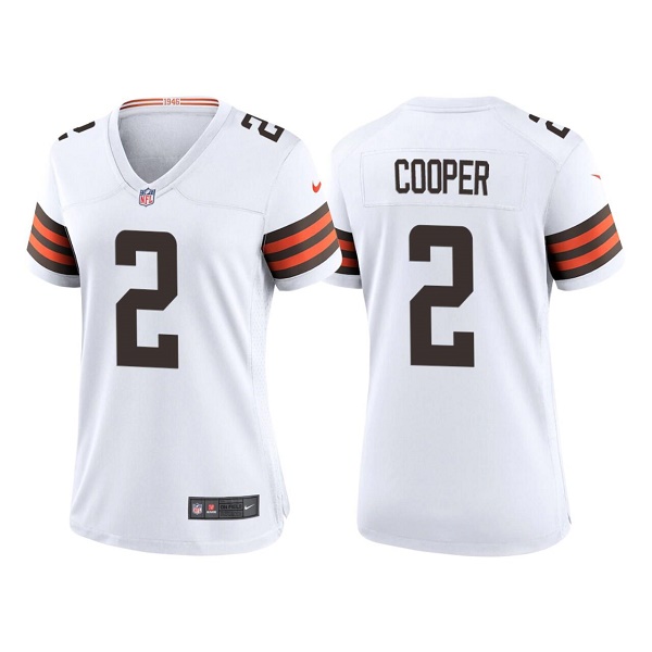 Women's Cleveland Browns #2 Amari Cooper White Vapor Untouchable Limited Stitched Jersey Women's Cleveland Browns #2 Amari Cooper White Vapor Untouchable Limited Stitched Jersey