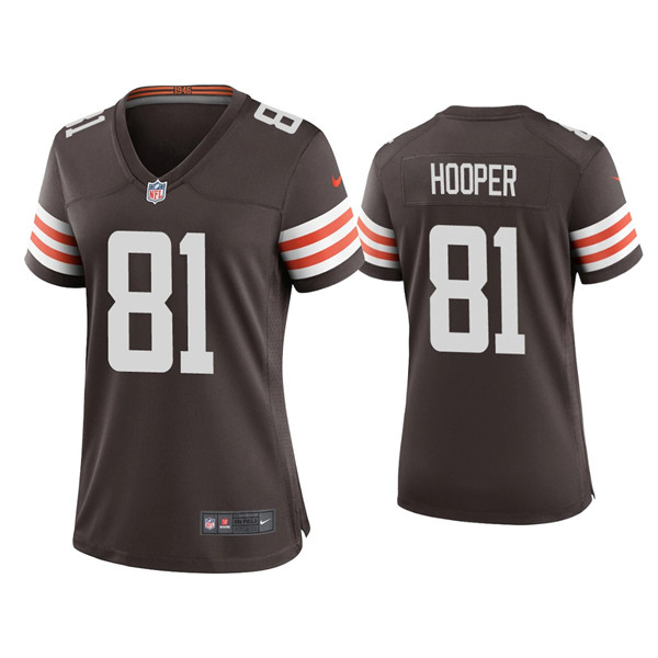 Women's Cleveland Browns #81 Austin Hooper 2020 New Brown Stitched Jersey(Run Small) Women's Cleveland Browns #81 Austin Hooper 2020 New Brown Stitched Jersey(Run Small)