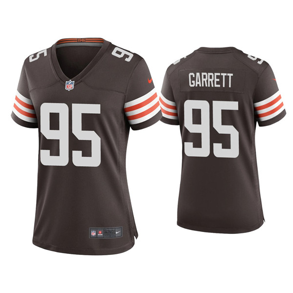 Women's Cleveland Browns #95 Myles Garrett 2020 New Brown Stitched Jersey(Run Small) Women's Cleveland Browns #95 Myles Garrett 2020 New Brown Stitched Jersey(Run Small)