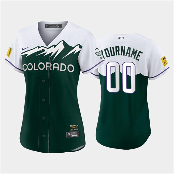 Women's Colorado Rockies Active Player Custom 2022 Green City Connect Stitched Baseball Jersey(Run Small) Women's Colorado Rockies Active Player Custom 2022 Green City Connect Stitched Baseball Jersey(Run Small)