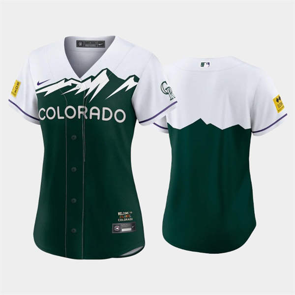 Women's Colorado Rockies Blank 2022 Green City Connect Stitched Baseball Jersey(Run Small) Women's Colorado Rockies Blank 2022 Green City Connect Stitched Baseball Jersey(Run Small)