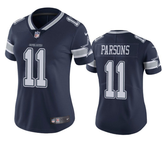 Women's Dallas Cowboys #11 Micah Parsons Jersey Navy Blue 2021 Draft Limited Football Jersey Women's Dallas Cowboys #11 Micah Parsons Jersey Navy Blue 2021 Draft Limited Football Jersey