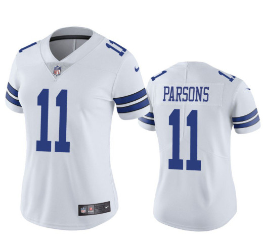 Women's Dallas Cowboys #11 Micah Parsons Jersey White 2021 Draft Limited Football Jersey Women's Dallas Cowboys #11 Micah Parsons Jersey White 2021 Draft Limited Football Jersey