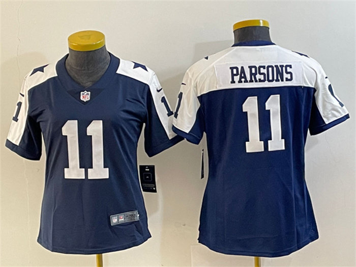 Women's Dallas Cowboys #11 Micah Parsons Navy White Vapor Untouchable Limited Stitched Jersey(Run Small) Women's Dallas Cowboys #11 Micah Parsons Navy White Vapor Untouchable Limited Stitched Jersey(Run Small)
