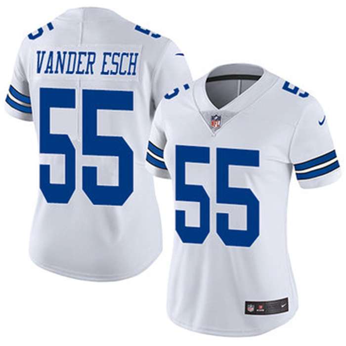 Women's Dallas Cowboys #55 Leighton Vander Esch White Vapor Untouchable Limited Stitched Jersey(Run Small) Women's Dallas Cowboys #55 Leighton Vander Esch White Vapor Untouchable Limited Stitched Jersey(Run Small)