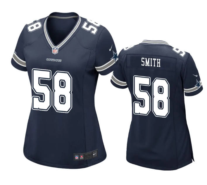 Women's Dallas Cowboys #58 Mazi Smith Navy Stitched Football Game Jersey(Run Small) Women's Dallas Cowboys #58 Mazi Smith Navy Stitched Football Game Jersey(Run Small)