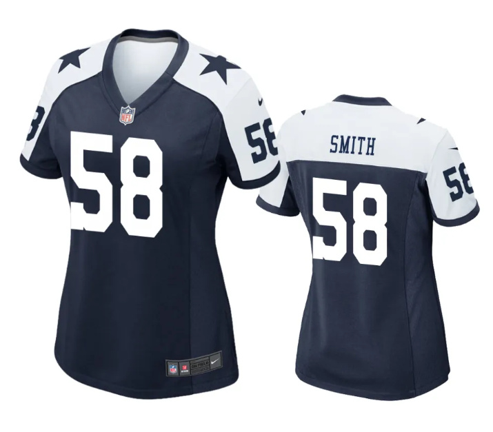 Women's Dallas Cowboys #58 Mazi Smith White Thanksgiving Stitched Football Game Jersey(Run Small) Women's Dallas Cowboys #58 Mazi Smith White Thanksgiving Stitched Football Game Jersey(Run Small)
