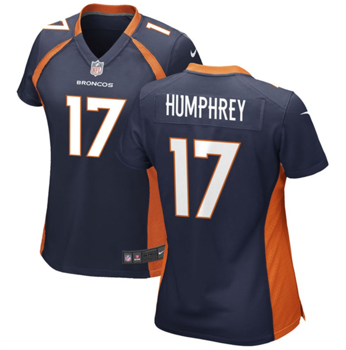 Women's Denver Broncos #17 Lil'Jordan Humphrey Navy Stitched Jersey(Run Small) Women's Denver Broncos #17 Lil'Jordan Humphrey Navy Stitched Jersey(Run Small)
