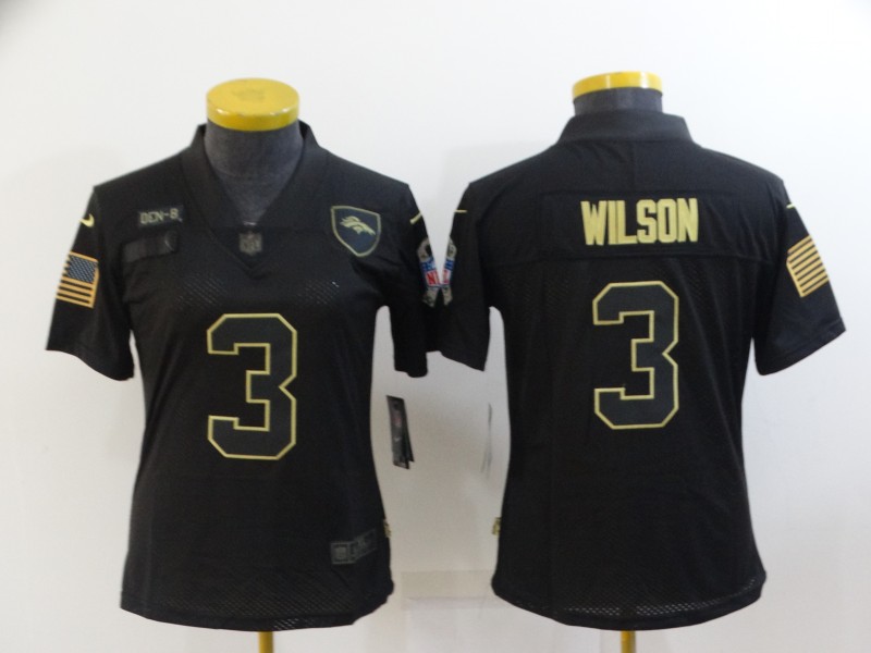 Women's Denver Broncos #3 Russell Wilson Black Salute To Service Limited Stitched Jersey(Run Small) Women's Denver Broncos #3 Russell Wilson Black Salute To Service Limited Stitched Jersey(Run Small)