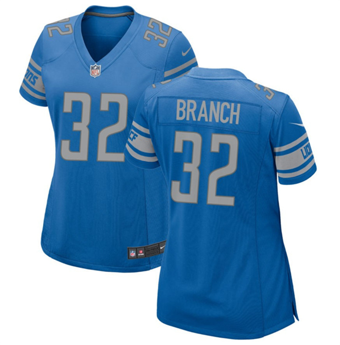 Women's Detroit Lions #32 Brian Branch Blue Stitched Jersey(Run Smaller) Women's Detroit Lions #32 Brian Branch Blue Stitched Jersey(Run Smaller)
