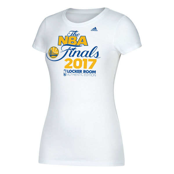 Women's Golden State Warriors White 2017 Western Conference Champions Locker Room Crew Neck T-Shirt Women's Golden State Warriors White 2017 Western Conference Champions Locker Room Crew Neck T-Shirt