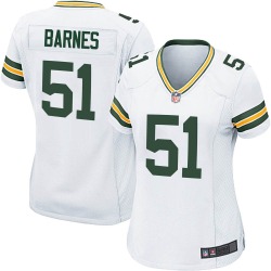 Women's Green Bay Packers #51 Krys Barnes Game White Jersey Women's Green Bay Packers #51 Krys Barnes Game White Jersey