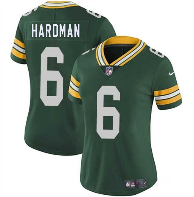 Women's Green Bay Packers #6 Mecole Hardman Green 2025 Vapor Untouchable Limited Stitched Jersey(Run Small) Women's Green Bay Packers #6 Mecole Hardman Green 2025 Vapor Untouchable Limited Stitched Jersey(Run Small)
