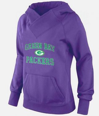 Women's Green Bay Packers Heart & Soul Pullover Hoodie Purple Women's Green Bay Packers Heart & Soul Pullover Hoodie Purple