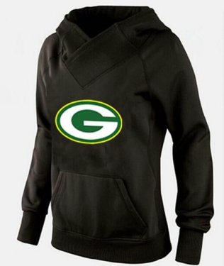 Women's Green Bay Packers Logo Pullover Hoodie Black Women's Green Bay Packers Logo Pullover Hoodie Black
