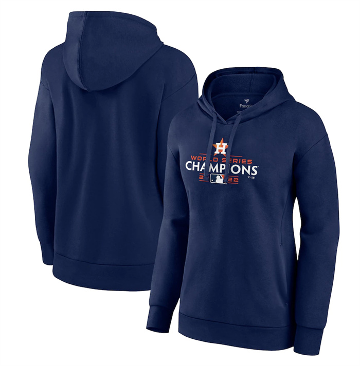 Women's Houston Astros Navy 2022 World Series Champions Logo Pullover Hoodie(Run Small) Women's Houston Astros Navy 2022 World Series Champions Logo Pullover Hoodie(Run Small)