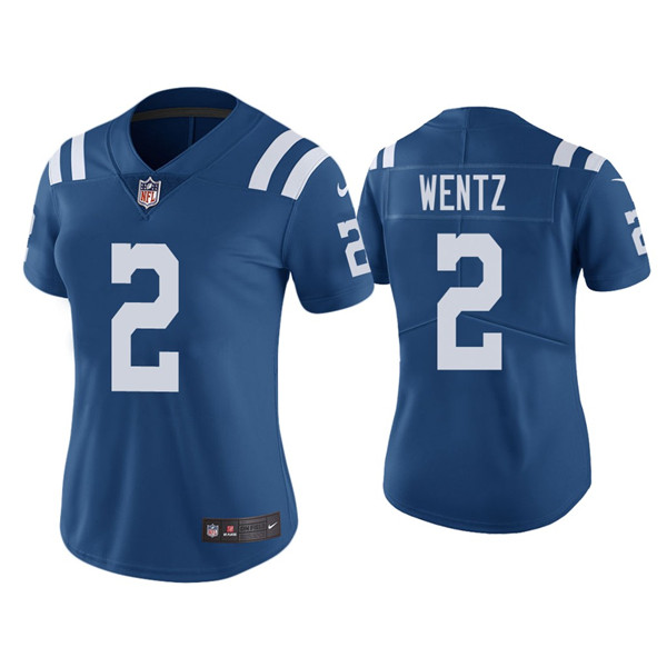 Women's Indianapolis Colts #2 Carson Wentz Blue Vapor Untouchable Limited Stitched Jersey(Run Small) Women's Indianapolis Colts #2 Carson Wentz Blue Vapor Untouchable Limited Stitched Jersey(Run Small)
