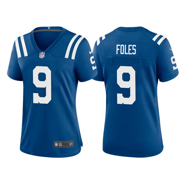 Women's Indianapolis Colts #9 Nick Foles Royal Stitched Game Jersey(Run Small) Women's Indianapolis Colts #9 Nick Foles Royal Stitched Game Jersey(Run Small)