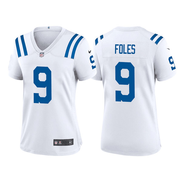 Women's Indianapolis Colts #9 Nick Foles White Stitched Game Jersey(Run Small) Women's Indianapolis Colts #9 Nick Foles White Stitched Game Jersey(Run Small)