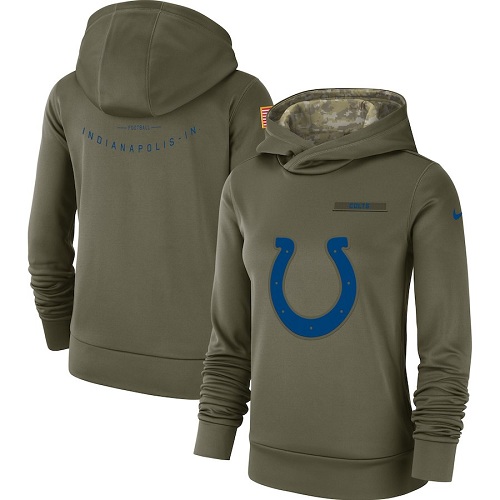 Women's Indianapolis Colts Nike Olive Salute to Service Sideline Therma Performance Pullover Hoodie Women's Indianapolis Colts Nike Olive Salute to Service Sideline Therma Performance Pullover Hoodie