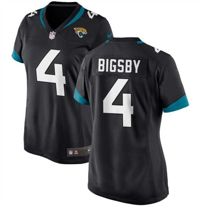 Women's Jacksonville Jaguars #4 Tank Bigsby Black Stitched Jersey(Run Small) Women's Jacksonville Jaguars #4 Tank Bigsby Black Stitched Jersey(Run Small)