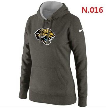 Women's Jacksonville Jaguars Logo Pullover Hoodie Dark Grey Women's Jacksonville Jaguars Logo Pullover Hoodie Dark Grey
