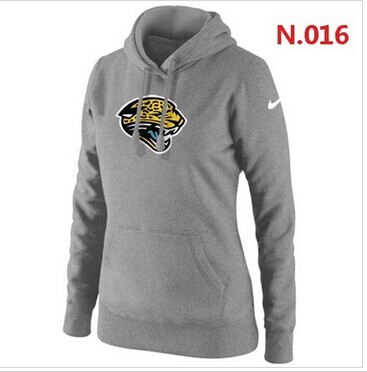 Women's Jacksonville Jaguars Logo Pullover Hoodie Grey Women's Jacksonville Jaguars Logo Pullover Hoodie Grey