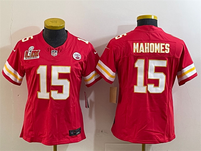 Women's Kansas City Chiefs #15 Patrick Mahomes Red 2025 Super Bowl LIX Patch F.U.S.E. Vapor Untouchable Limited Stitched Football Jersey(Run Small) Women's Kansas City Chiefs #15 Patrick Mahomes Red 2025 Super Bowl LIX Patch F.U.S.E. Vapor Untouchable Limited Stitched Football Jersey(Run Small)