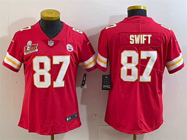 Women's Kansas City Chiefs #87 Taylor Swift Red 2025 Super Bowl LIX Patch Vapor Untouchable Limited Stitched Football Jersey(Run Small) Women's Kansas City Chiefs #87 Taylor Swift Red 2025 Super Bowl LIX Patch Vapor Untouchable Limited Stitched Football Jersey(Run Small)
