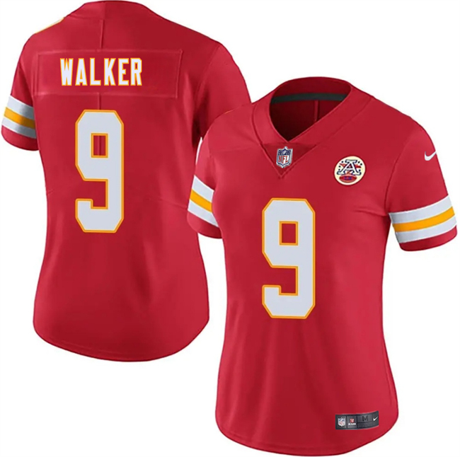 Women's Kansas City Chiefs #9 Kenneth Walker III Red 2026 Vapor Untouchable Limited Stitched Jersey(Run Small) Women's Kansas City Chiefs #9 Kenneth Walker III Red 2026 Vapor Untouchable Limited Stitched Jersey(Run Small)