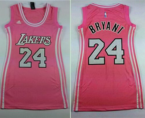 Women's Lakers #24 Kobe Bryant Pink Dress Stitched NBA Jersey Women's Lakers #24 Kobe Bryant Pink Dress Stitched NBA Jersey
