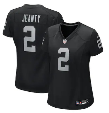 Women's Las Vegas Raiders #2 Ashton Jeanty Black 2025 F.U.S.E. Vapor Stitched Football Jersey Women's Las Vegas Raiders #2 Ashton Jeanty Black 2025 F.U.S.E. Vapor Stitched Football Jersey