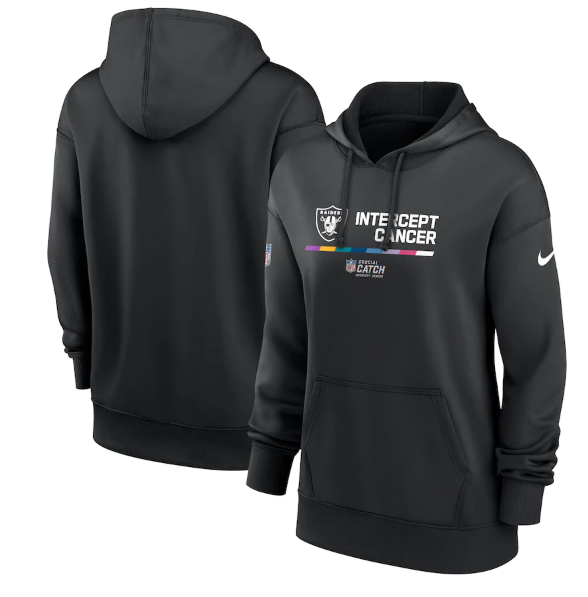 Women's Las Vegas Raiders 2022 Black NFL Crucial Catch Therma Performance Pullover Hoodie(Run Small) Women's Las Vegas Raiders 2022 Black NFL Crucial Catch Therma Performance Pullover Hoodie(Run Small)