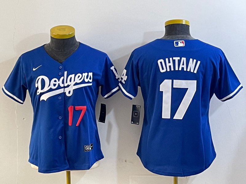 Women's Los Angeles Dodgers #17 Miguel Vargas Blue Cool Base Stitched Baseball Jersey 1 Women's Los Angeles Dodgers #17 Miguel Vargas Blue Cool Base Stitched Baseball Jersey 1